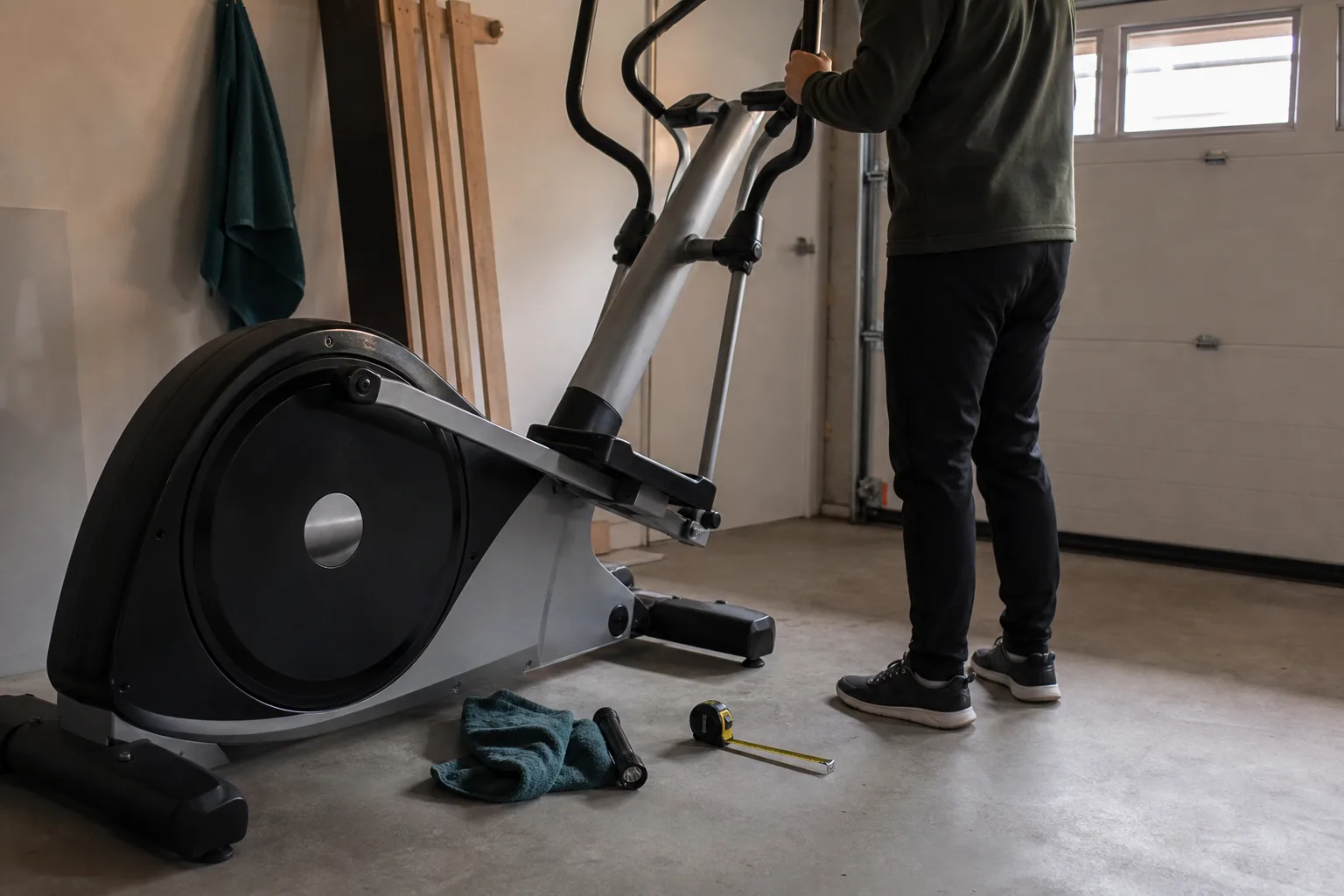 Begagnad crosstrainer med inspektionsverktyg