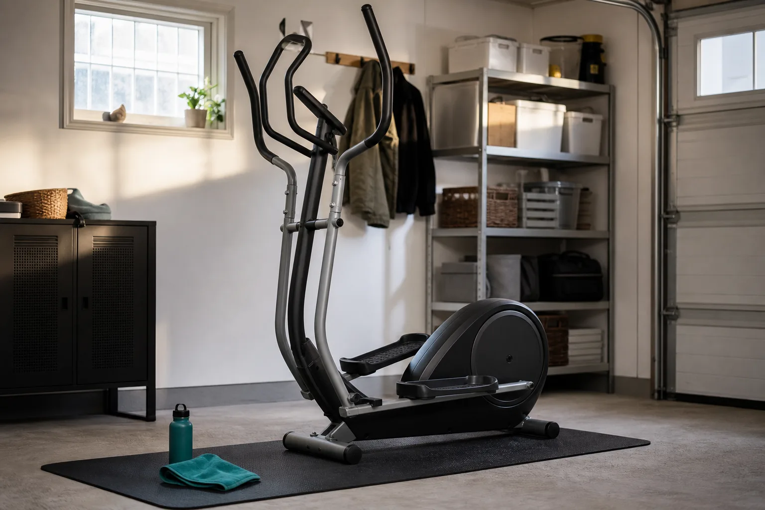 Plan crosstrainer i Gymstick-stil på gummimatta