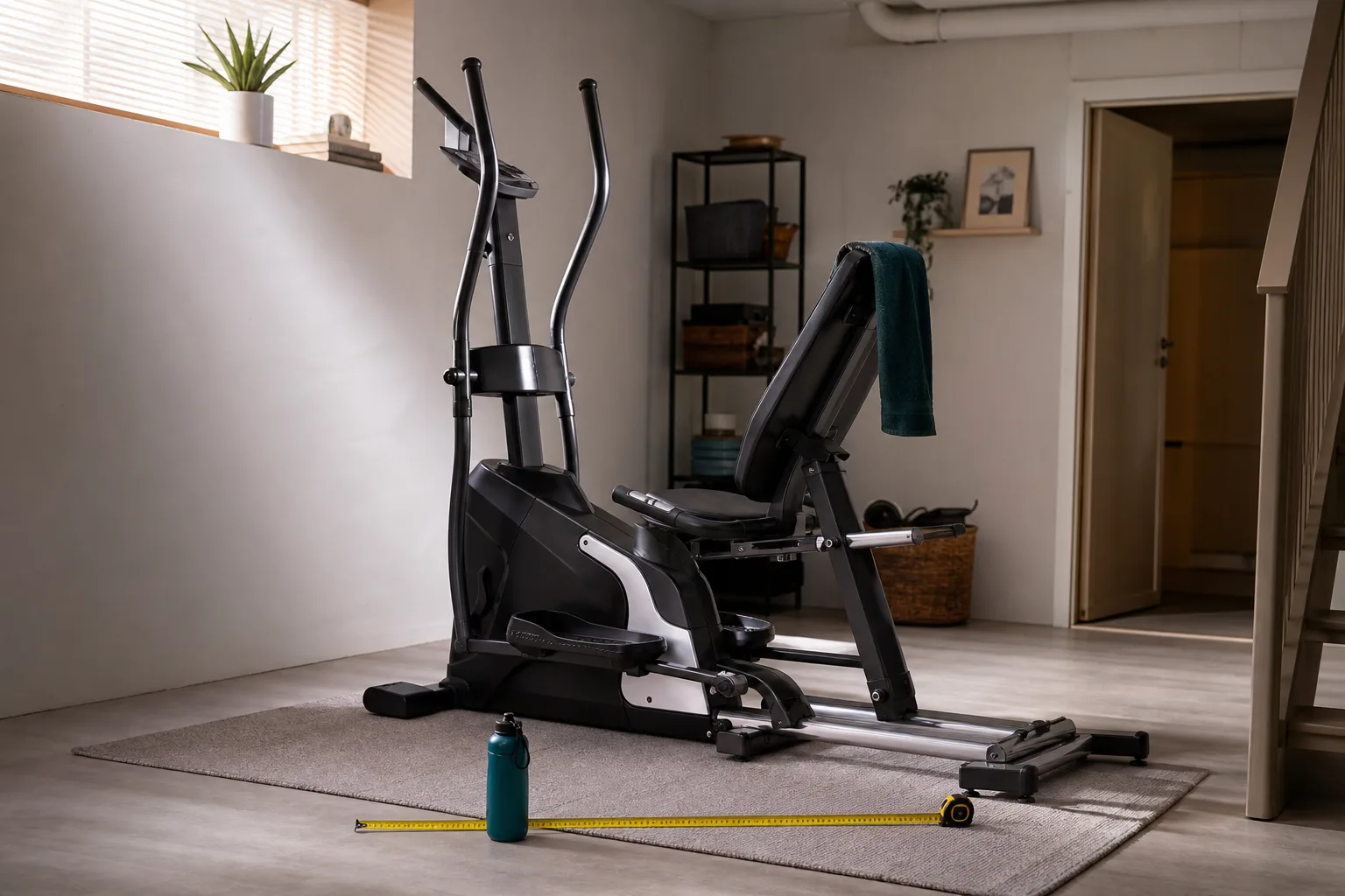 Justerbar crosstrainer i Hammer-stil i lutande läge